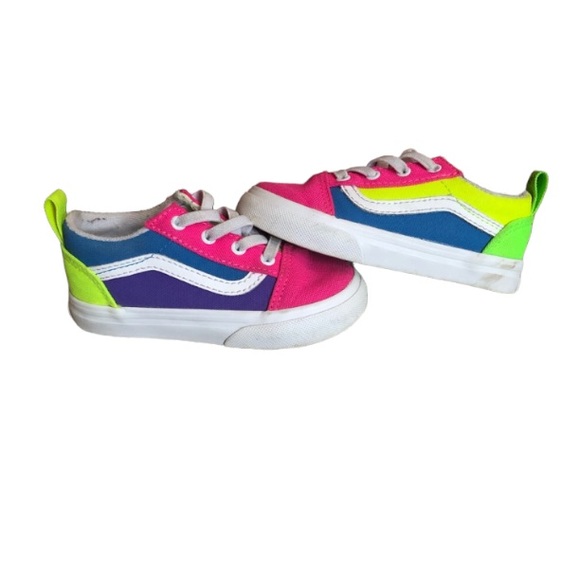 Vans Other - Vans neon classic shoes toddler girls size 7c